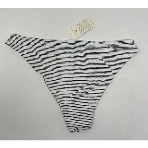 EBERJEY Bikini Bottom Womens Small S Ivory Black Striped NEW Lines Annia REVOLVE - Picture 7 of 8